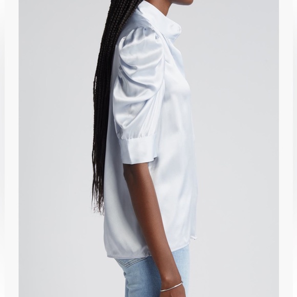 NWT Frame Button Up Silk Top - Picture 4 of 8